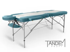 Skládací masážní stůl TANDEM Profi A2D Duo Barva: bílo-tyrkysová