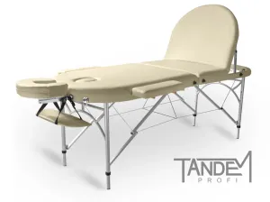 Skládací masážní stůl TANDEM Profi A3D Oval Barva: krémová