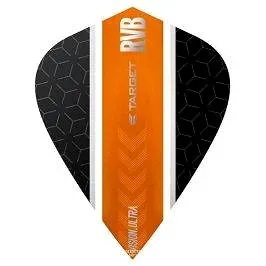 Target - darts Letky RVB - Vision Ultra Stripe Kite - Black-Orange 34331800 #5666080