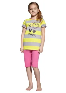 Dívčí dívčí pyžamo capri s nápisem I love sleeping Taro Barva/Velikost: žlutá / 116