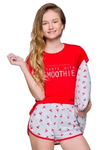 Dívčí pyžamo Nessa s obrázkem a nápisem Taro Barva/Velikost: červená / 146