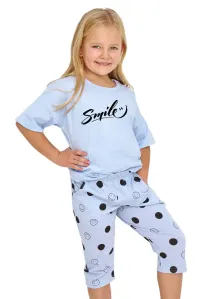 Dívčí pyžamo s nápisem Chloe 2903/2904/31 Taro Barva/Velikost: modrá světlá / 134