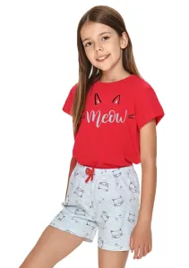 Dívčí pyžamo Sonia s obrázkem Taro Barva/Velikost: červená tmavá / 104