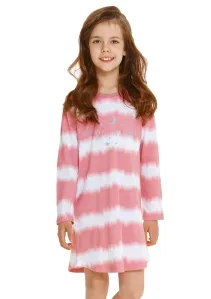 Dívčí vzorovaná noční košile Carla Taro Barva/Velikost: růžová (pink) / 116