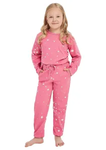 Dívčí vzorované pyžamo Eryka 3030/3031 Taro Barva/Velikost: růžová (pink) / 110