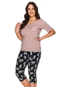 Dámské pyžamo nadměrné velikosti Yelena Taro Barva/Velikost: růžová (pink) / 3XL