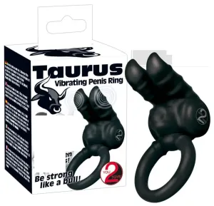 Taurus - dvoumotorová sada kroužků na penis (černá) #6176047