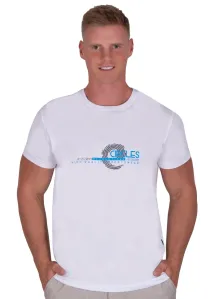 Pánské jednobarevné tričko s krátkým rukávem TDS Barva/Velikost: bílá / XL/XXL #5523709