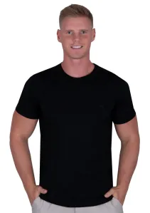 Pánské jednobarevné tričko s krátkým rukávem TDS Barva/Velikost: černá / 3XL/4XL