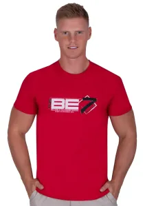 Pánské jednobarevné tričko s krátkým rukávem TDS Barva/Velikost: červená / S/M