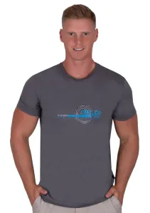 Pánské jednobarevné tričko s krátkým rukávem TDS Barva/Velikost: šedá / M/L #5523708
