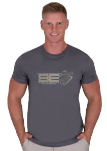 Pánské jednobarevné tričko s krátkým rukávem TDS Barva/Velikost: šedá / S/M #5524463
