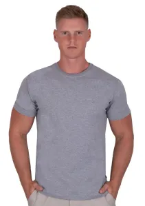 Pánské jednobarevné tričko s krátkým rukávem TDS Barva/Velikost: světlý melír / 3XL/4XL