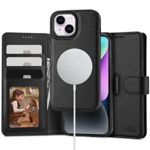 Tech-Protect Wallet MagSafe knížkové pouzdro na iPhone 15 Plus, černé