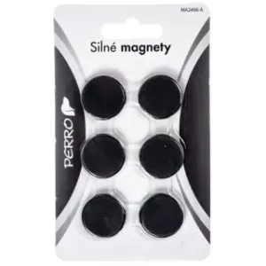 Magnety 24mm 6ks černé