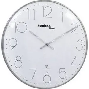 DCF nástěnné hodiny Techno Line WT 8235 WT 8235 chrom-optik, vnější O 350 mm, chrom