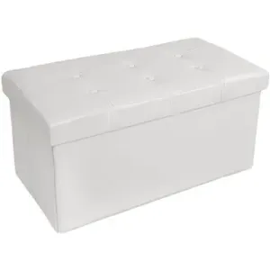 Box skládací s úložným prostorem 80×40×40cm, bílá