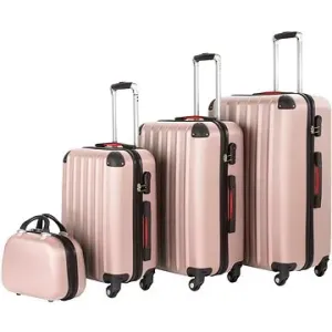 Cestovní kufry Pucci sada 4 ks růžová zlatá #3954247
