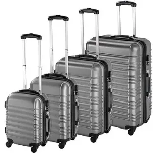 Skořepinové cestovní kufry sada 4 ks šedé
