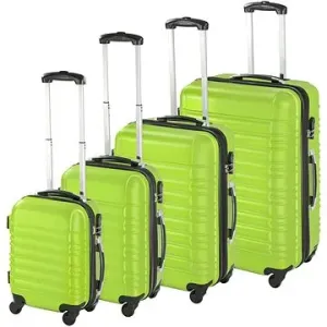 Skořepinové cestovní kufry sada 4 ks zelené #4558611