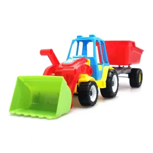 MIKRO TRADING - Traktor do písku s vlečkou a nakladačem 51cm, Mix produktů