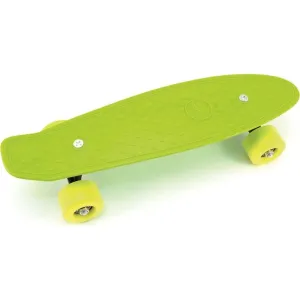 Teddies Skateboard pennyboard 43cm plastové osy zelená žlutá kola