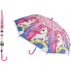 Teddies Dětský barevný deštník s motivem jednorožce