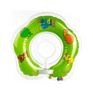 TEDDIES - Plavací nákrčník Flipper/Kruh zelený v krabici 17x20cm 0m+