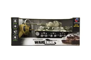 Teddies Tank RC T-80 plast 25cm s dobíjecím packem+adaptér na baterie asst 2 druhy v krabici #78840