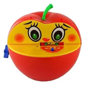 Pokladnička červené jablko s červíkem