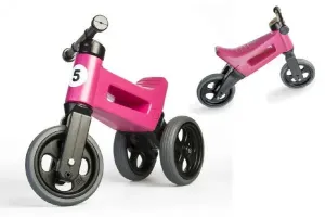 Teddies Funny Wheels Sport 2v1 růžové s gumovými koly #4038501