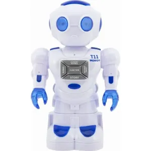 Teddies Robot jezdící plast 27cm EN mluvící na baterie se světlem se zvukem v krabici 18x28x115cm