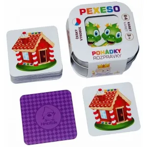 Pexeso Pohádky 64 karet společenská hra v plechové krabičce