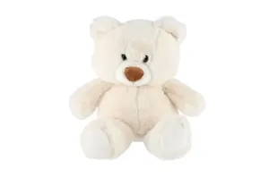 Medvěd sedící, plyš, 35 cm, bílý