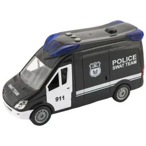 Teddies Auto policie SWAT plast 26cm na setrvačník se zvukem a světlem