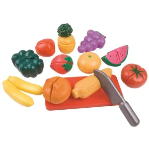 Teddies Krájecí ovoce a zelenina 40x27x6cm s nádobím plast 25ks v krabici