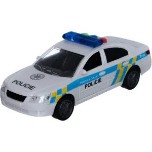 Teddies Auto policie kov/plast 15cm na baterie se světlem se zvukem na zpětné natažení 6 ks v boxu #607656