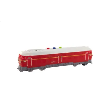 Teddies Lokomotiva/Vlak zelená plast 35cm na baterie se zvukem se světlem v krabici 41x16x12cm #1929923