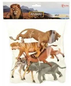 Teddies Zvířata safari plast 11-15cm 5ks v sáčku