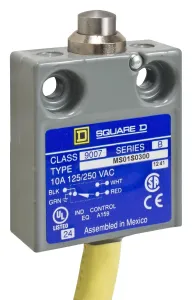 Telemecanique Sensors 9007Ms01S0500 Limit Sw, Top Plunger, Spdt, 6A, 120V