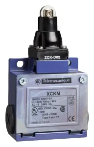Telemecanique Sensors Xckm102Lc Limit Sw, Roller Plunger, Spst-No/nc, 3A