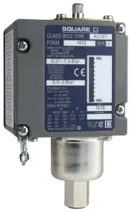 Telemecanique Sensors Acw1M129012 Pressure Switch, Spst-Co, 9.6Bar, Panel