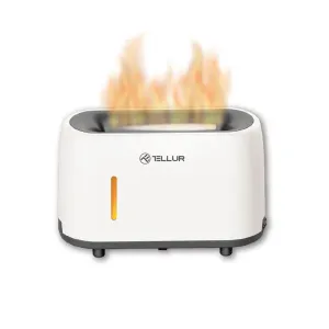 Tellur flame aroma difuzér, 240 ml, LED, bílá