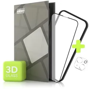 Tempered Glass Protector pro iPhone 13 mini, 3D + sklo na kameru + instalační rámeček (Case Friendly