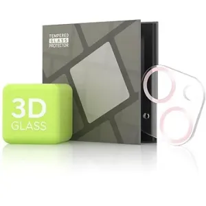 Tempered Glass Protector pro kameru iPhone 13 mini / 13 - 3D Glass, růžová (Case friendly)