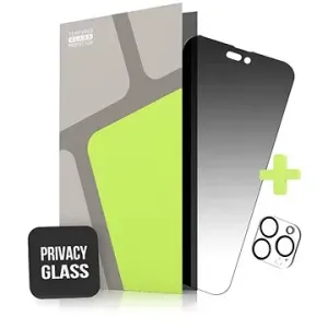 Tempered Glass Protector pro iPhone 14 Pro, Privacy Glass + sklo na kameru (Case Friendly)