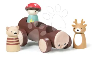 Dřevěný lesní taxík Timber Taxi Tender Leaf Toys z pohádky Merrywood Tales se 3 figurkami od 18 měs
