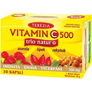 TEREZIA Vitamin C 500mg TRIO NATUR+ cps.30