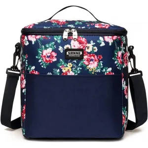 4985 Termoizolační obědová taška - Floral Sanne 11L Modrá