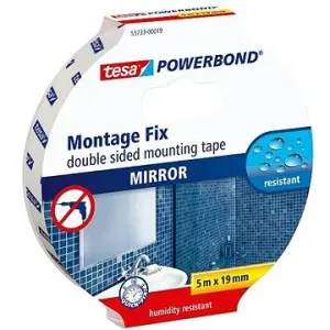 tesa Powerbond Montážní oboustranná pěnová páska na zrcadla, bílá, 5m:19mm